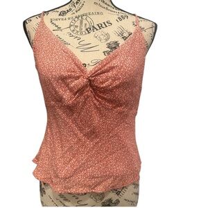 Abercrombie & Fitch Floral D V Neck Adjustable Strap Tank Top - Size Medium